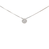 14k White Gold .50ct G VS2  Multi Diamond Cluster Solitaire Pendant